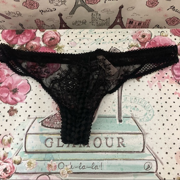 Victoria’s Secret Sexy Thong Black Mesh Large - Picture 8 of 8